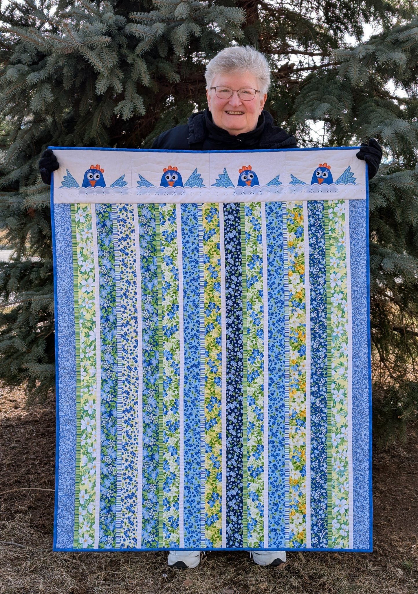 Quilting process for Lola and her sisters quilt