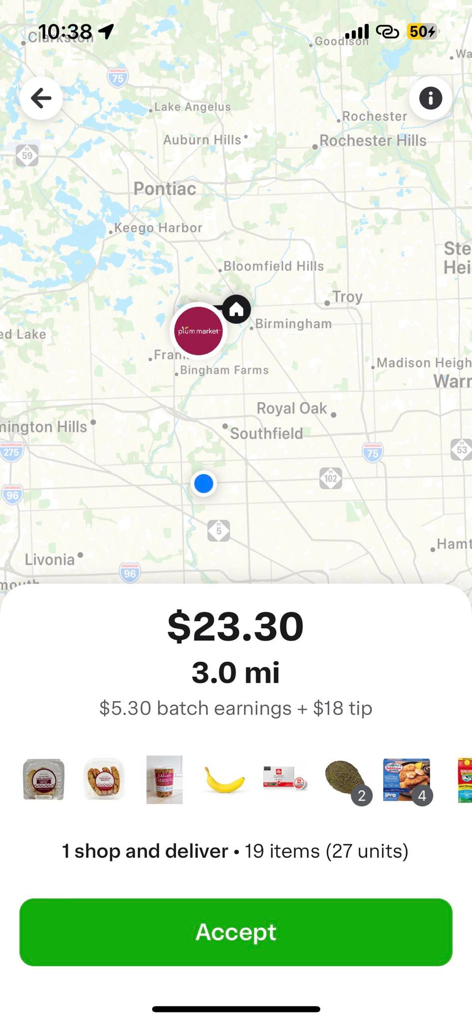 Instacart and Spark drivers smoking with groceries