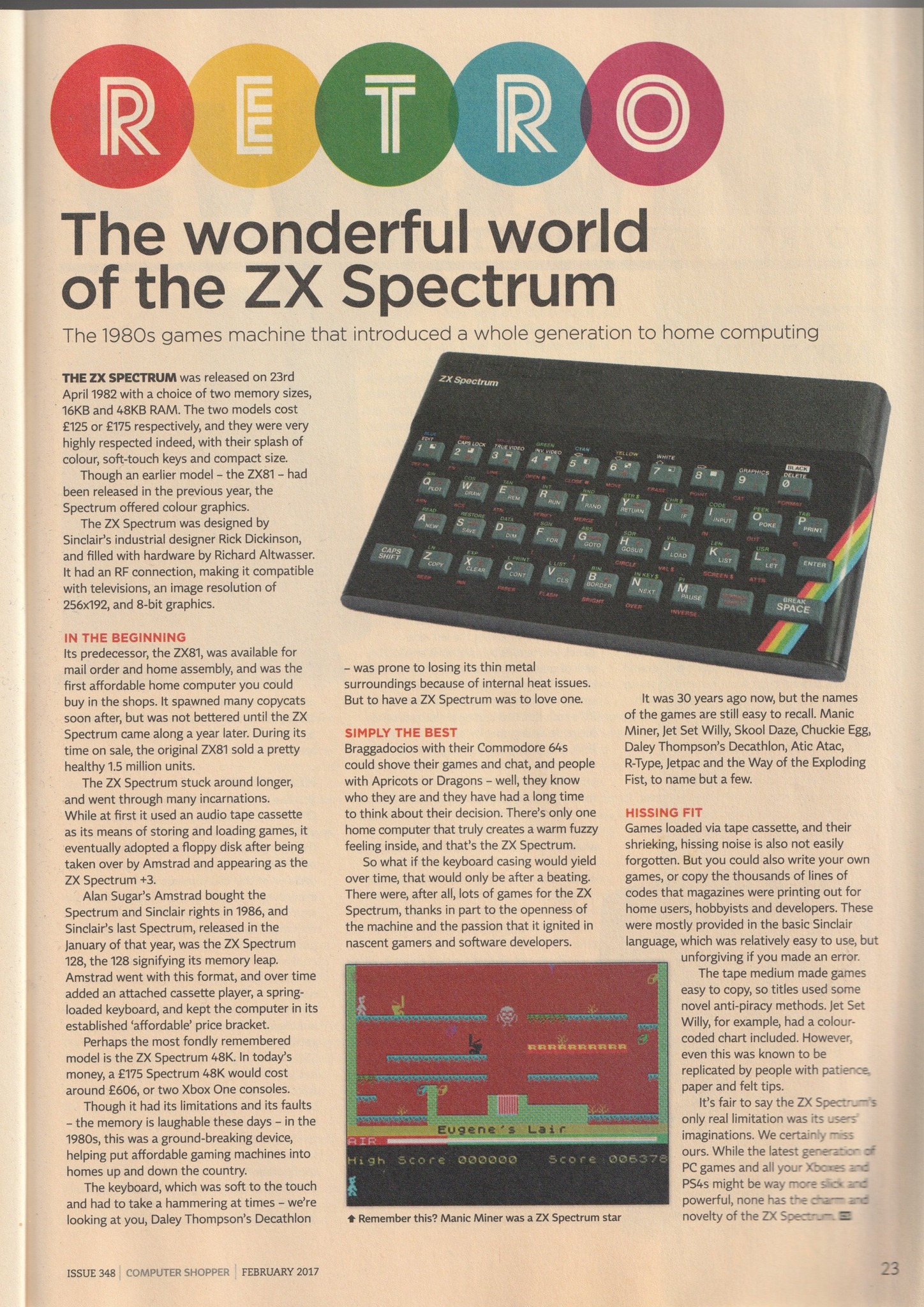 Another great little article, this time for the ZX Spectrum