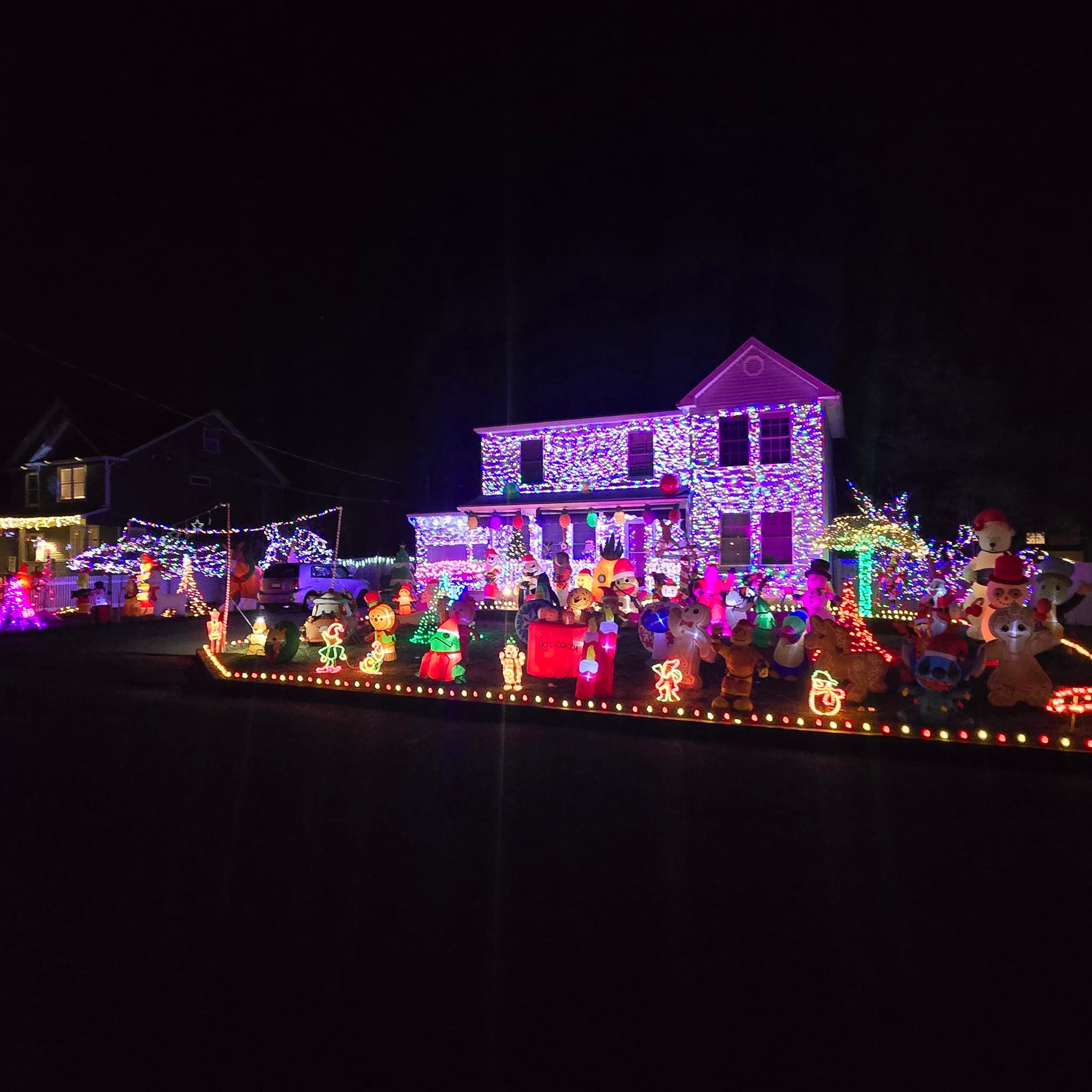 Christmas lights display at William Zayas' home