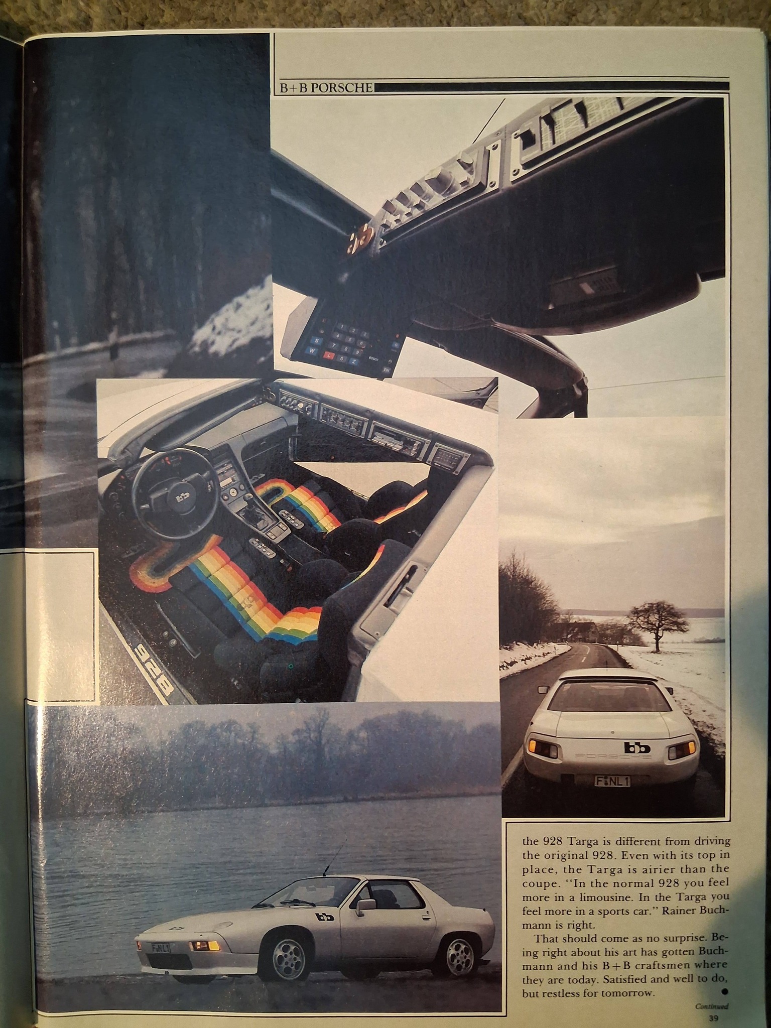 Porsche 928 tuned hy B+B. Car and Driver, June 1980