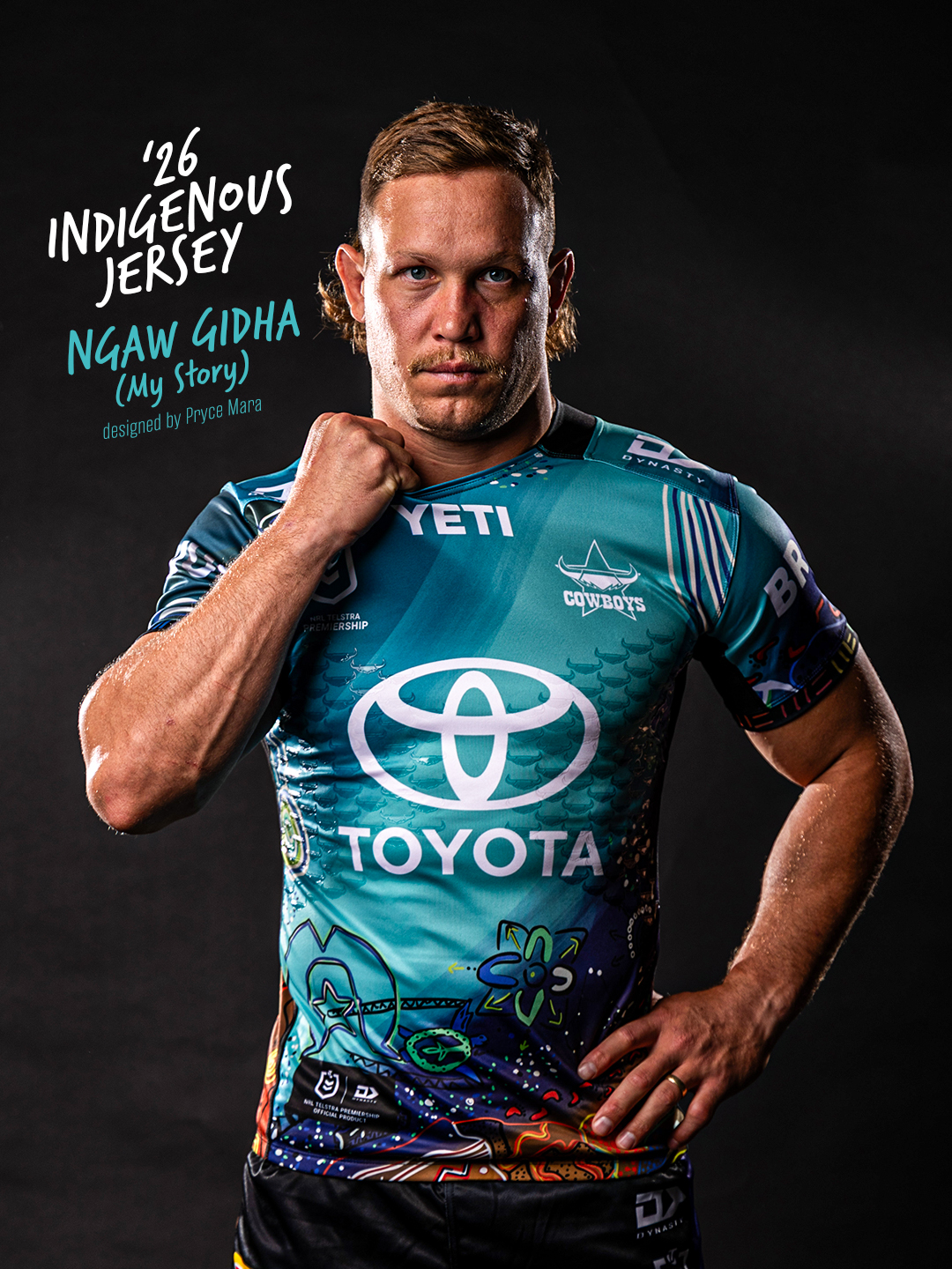 極美品✨NRL Cowboys ラグビージャージ M TOYOTA ISC Dynasty Men's