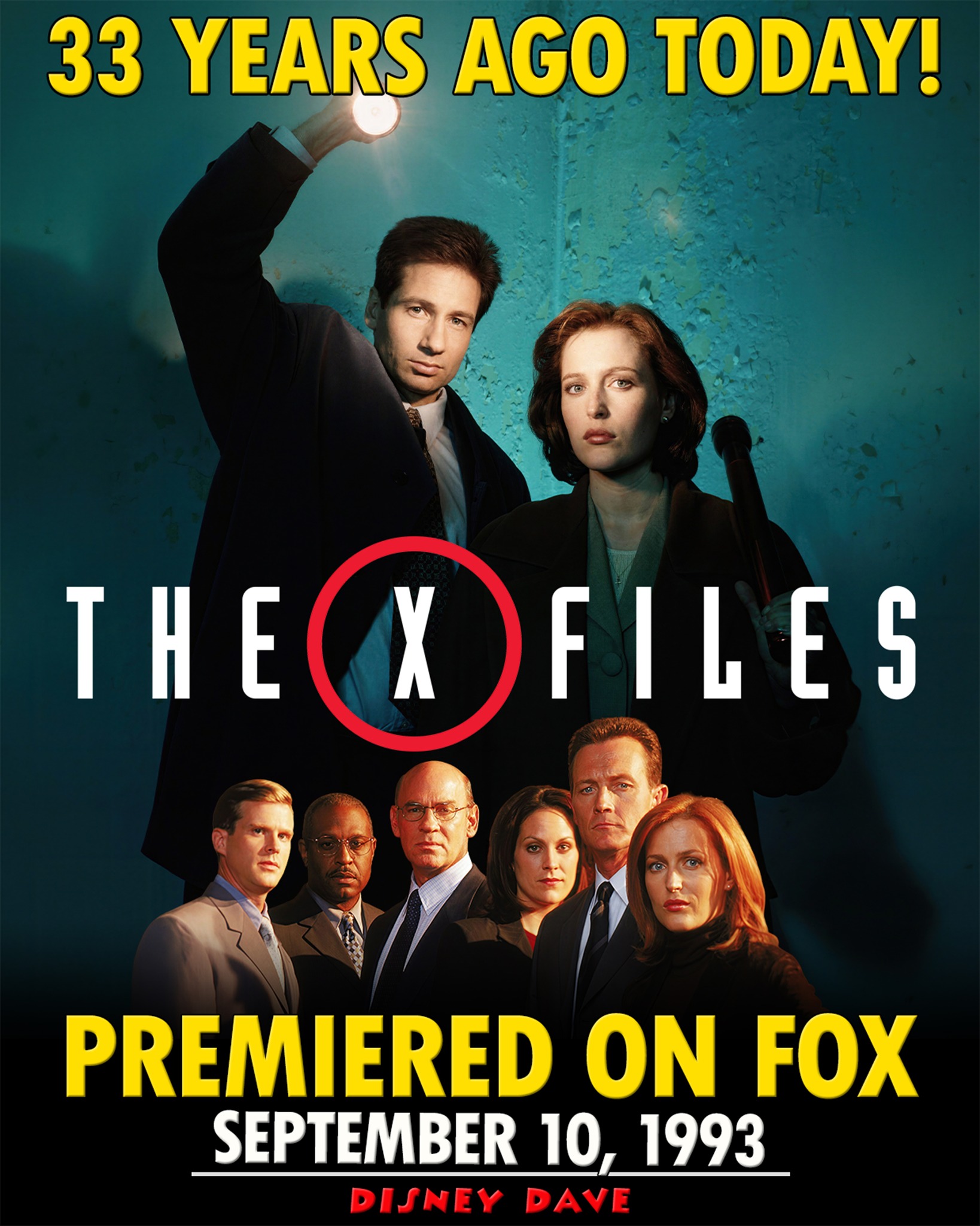 The X-Files Celebrates 33 Years! 👽🔦 On September 10, 1993, The X