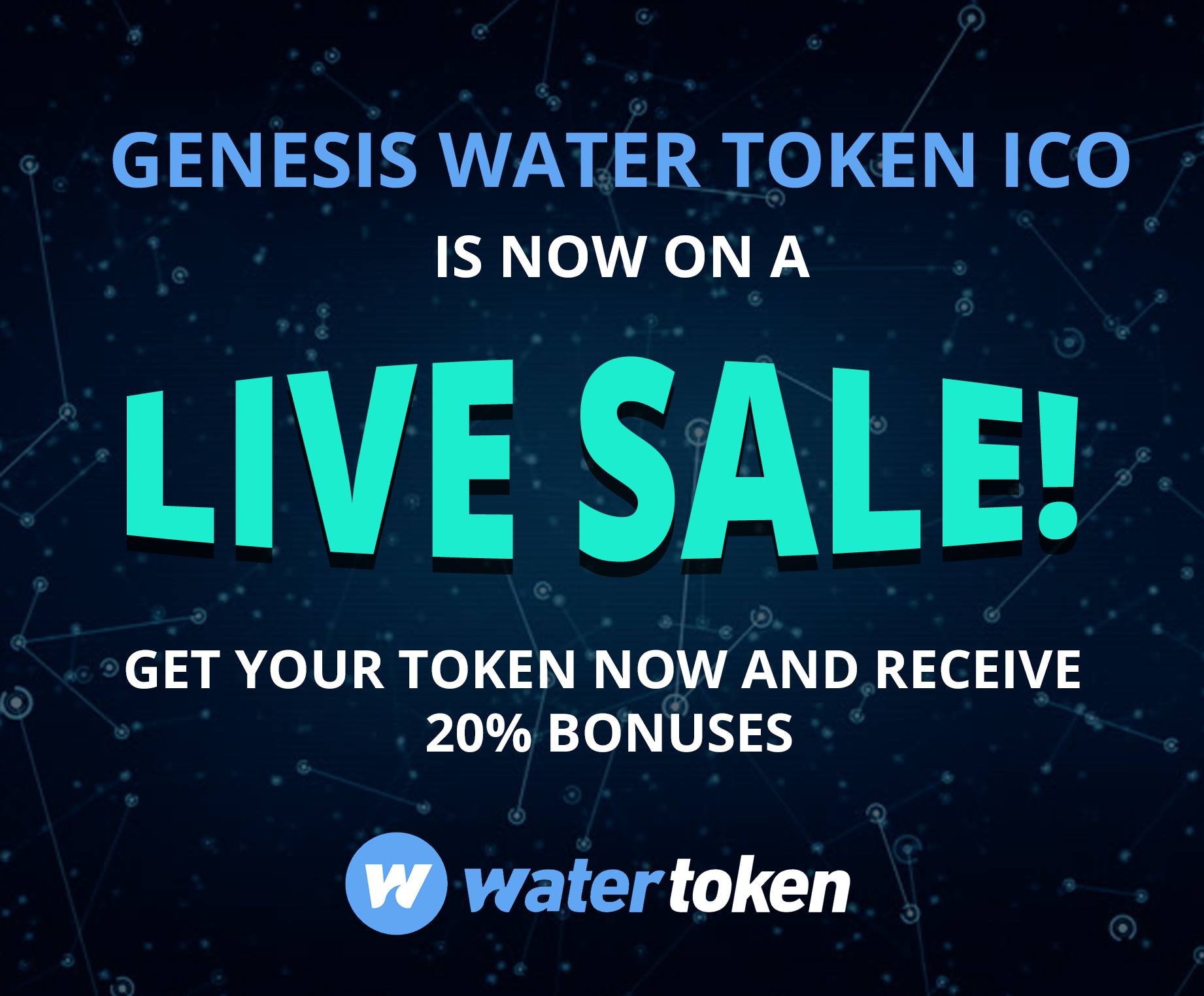 Genesis - Happening now: Genesis WATER ICO is on a Live Sale! What are ...
