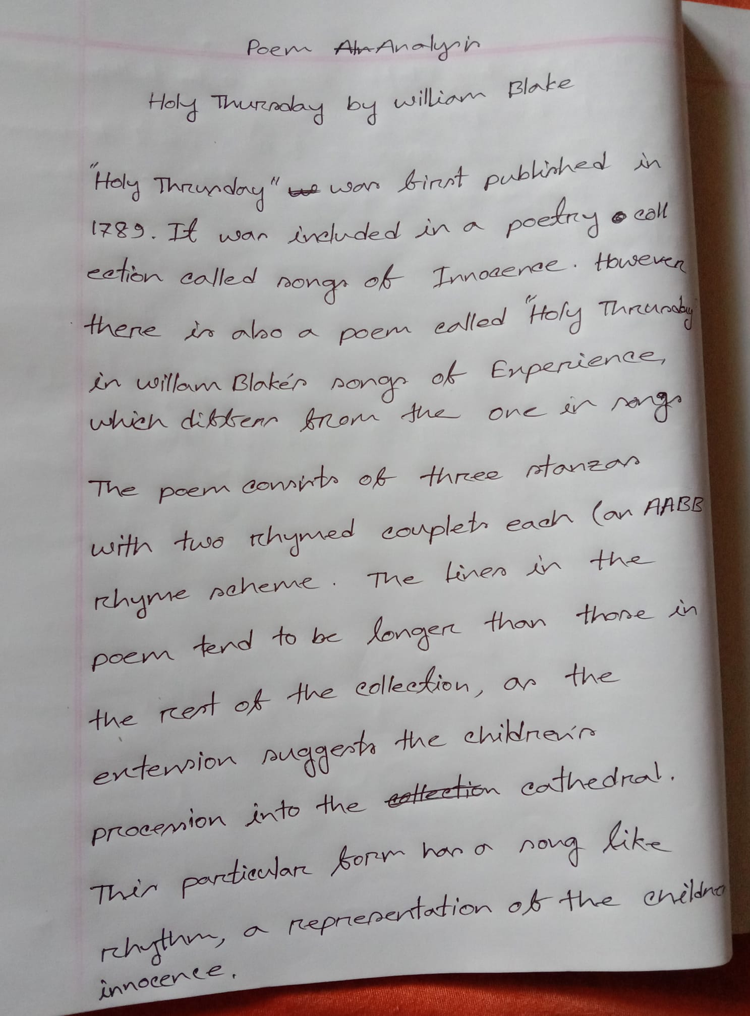 Hony Thrusday poem analysis..... By William Blake.. #new2ndyr 