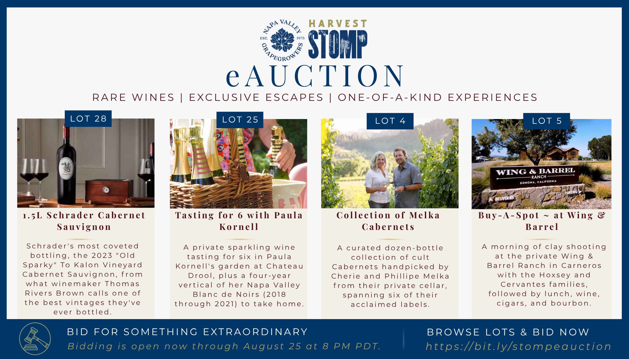 eAUCTION COMING SOON - The countdown is ON! The Harvest STOMP