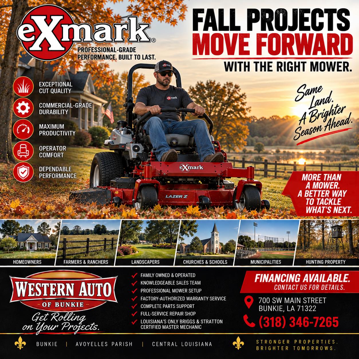 Upgrade to Exmark zero-turn mowers for professional-grade lawn