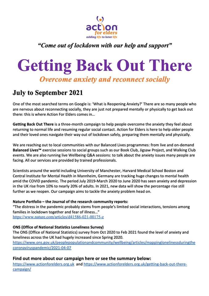 The wait is over… Our Getting Back Out... - Action For Elders | Facebook