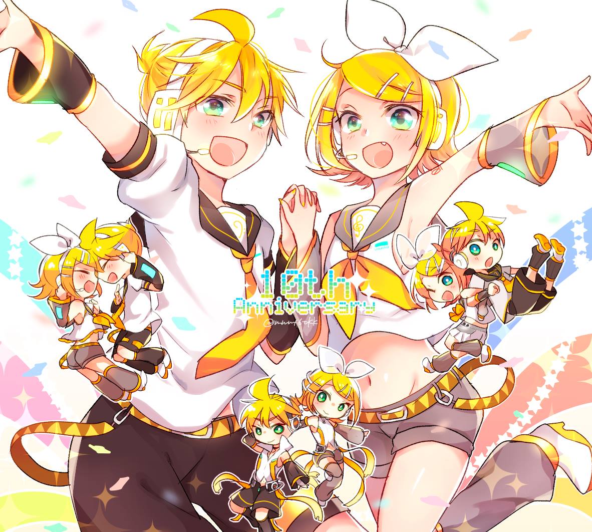 Kagamine Rin/Len 10th Anniversary x Nico Cafe】 Celebrating