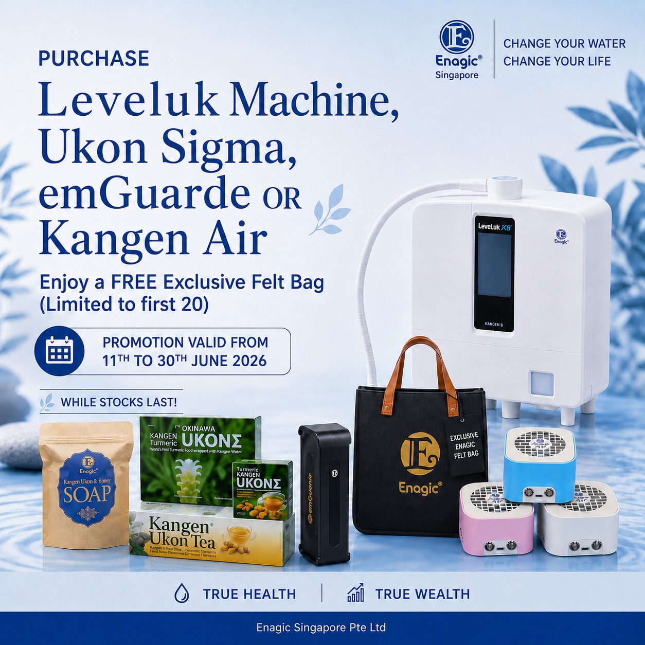 Enagic - LEVELUK K8 Pure Water, Peak Performance Experience the 