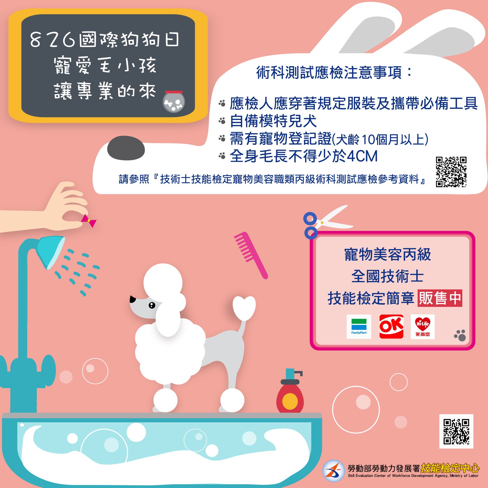 技能競賽充電讚 今天是國際狗狗日 想考寵物美容檢定的注意囉 術科測試應檢注意事項 Facebook