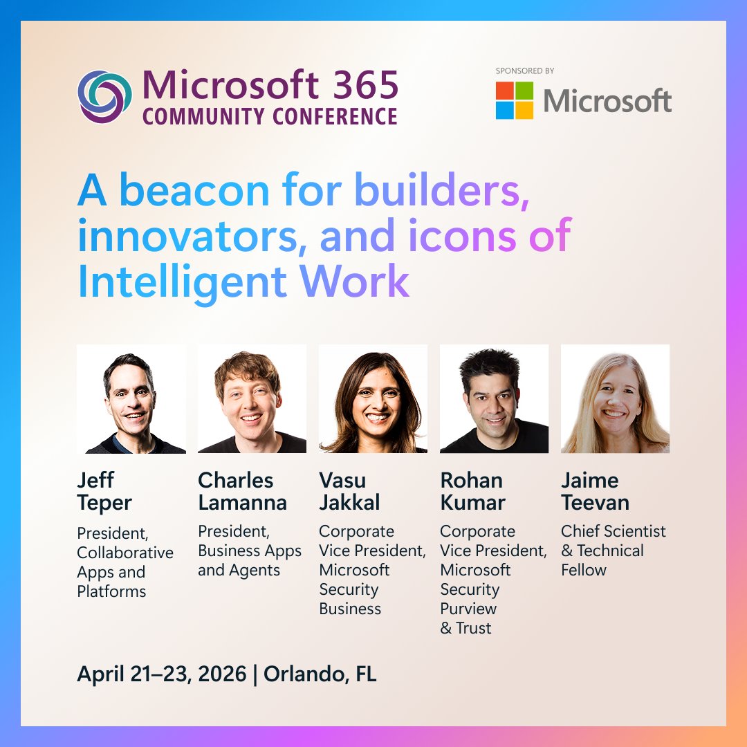 Microsoft - The Microsoft 365 Community Conference returns to Orlando ...