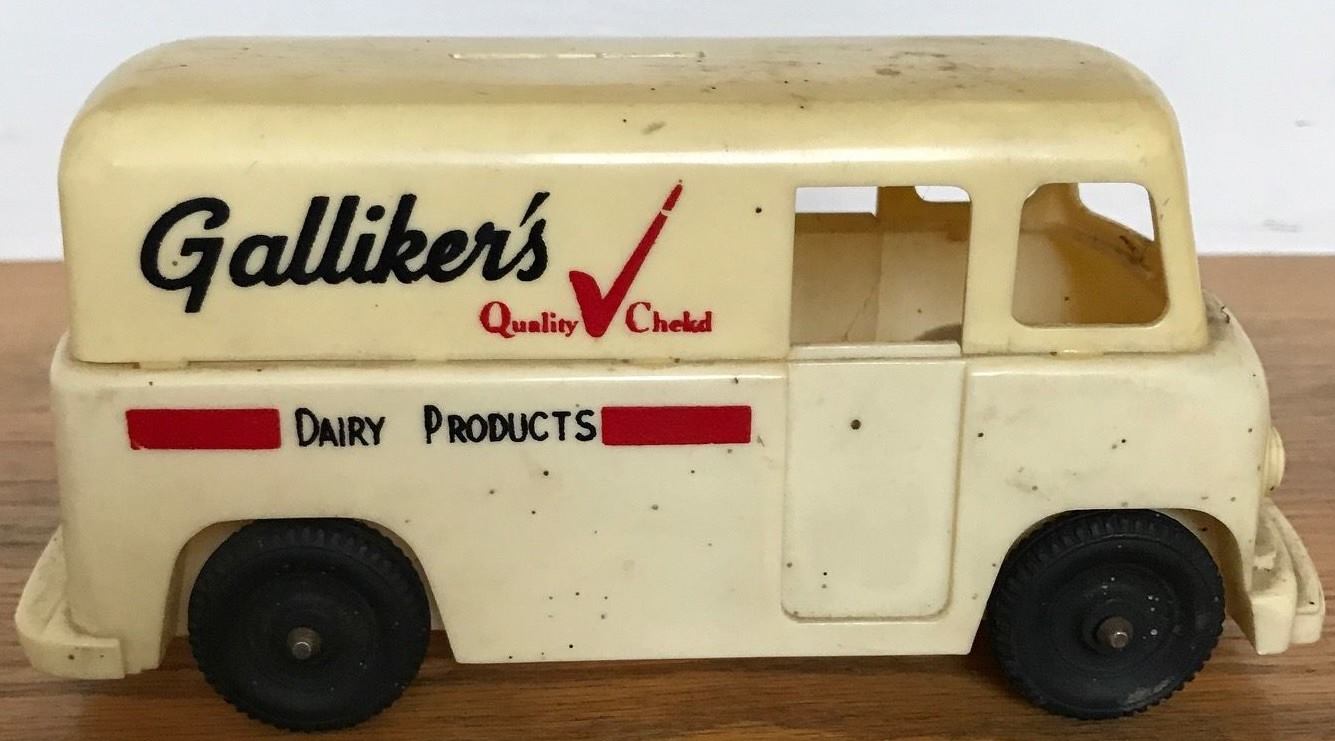 Customized 645 milk truck, with windmill on background