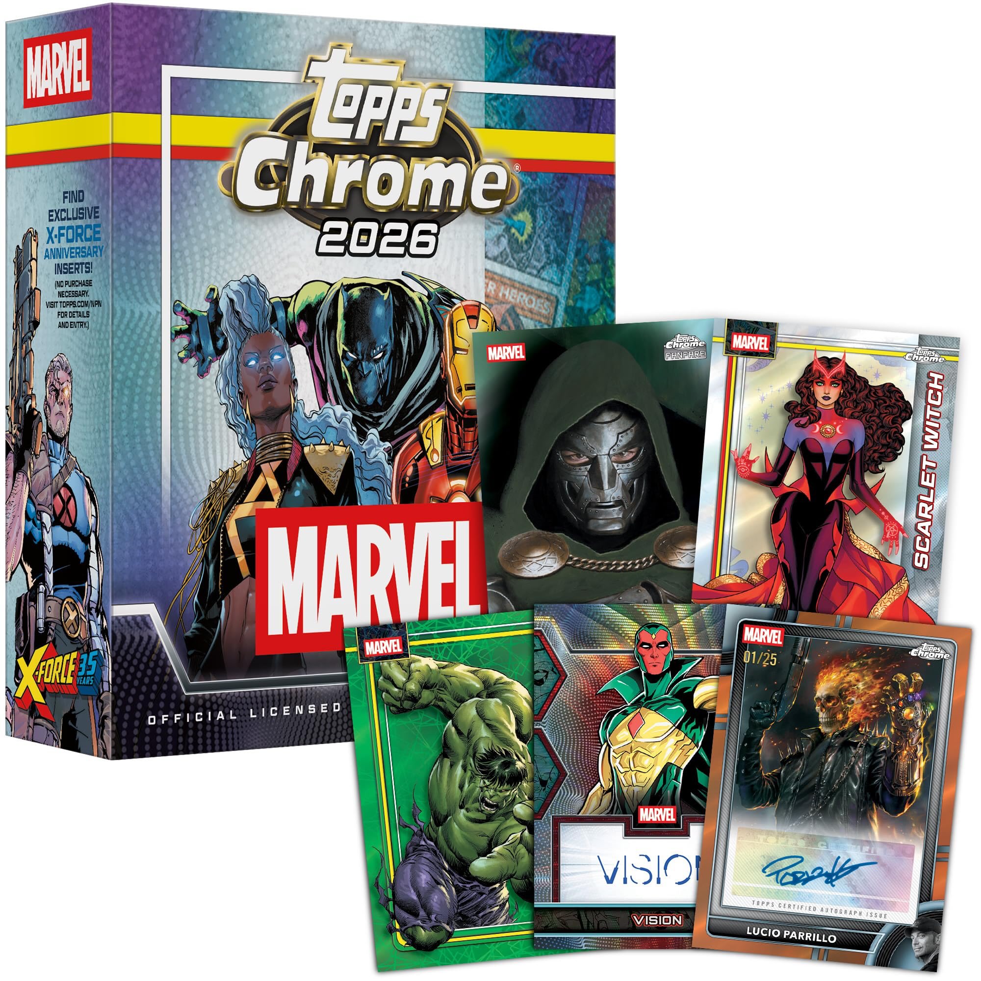 Topps Chrome Marvel Mega & Value Boxes are available for preorder 