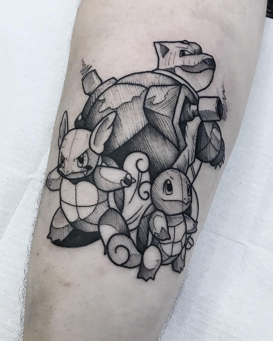 B Prado Tattoo Squirtle Wartortle Blastoise Facebook