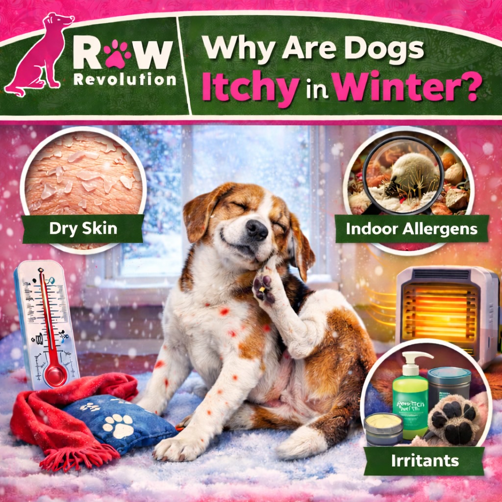 Raw - ️ Why are so many dogs itchy in winter? If your dog suddenly can ...