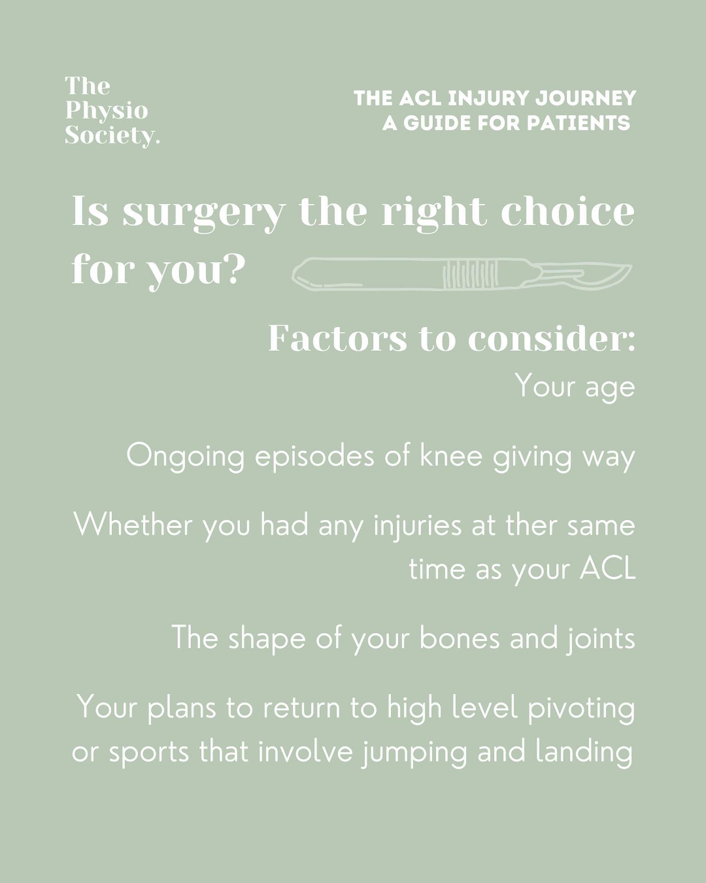 The ACL Journey • A guide for... - The Physio Society | Facebook