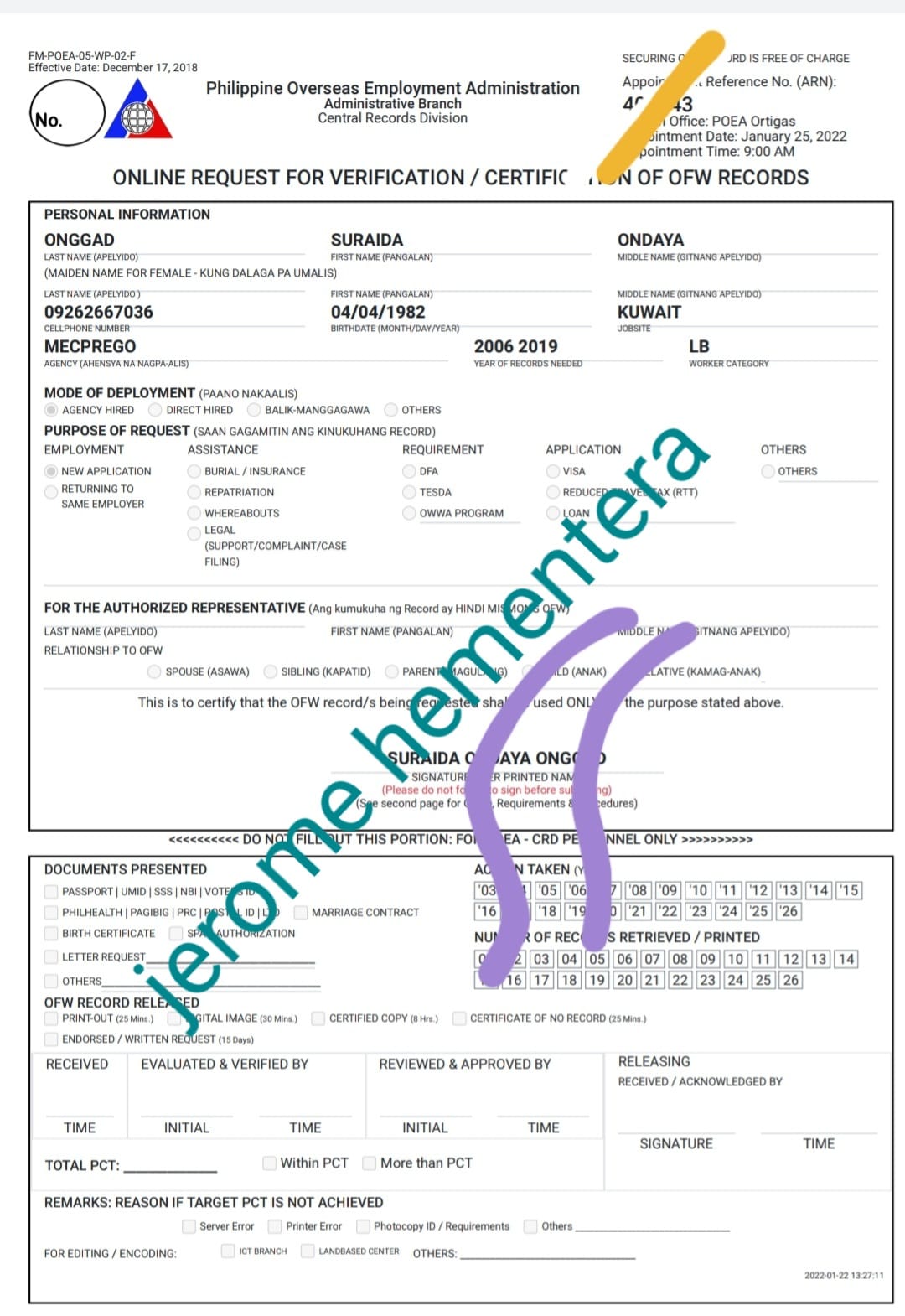 POEA ASSISTANCE EREG, PEOS, OEC , POEA APPOINTMENT | Facebook