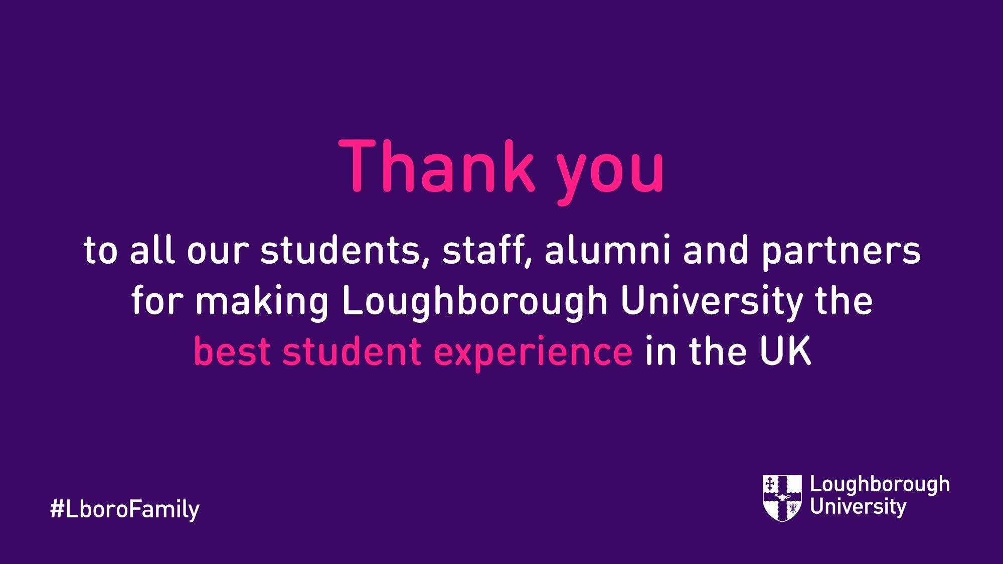 A massive thank you to our... - Loughborough University | Facebook