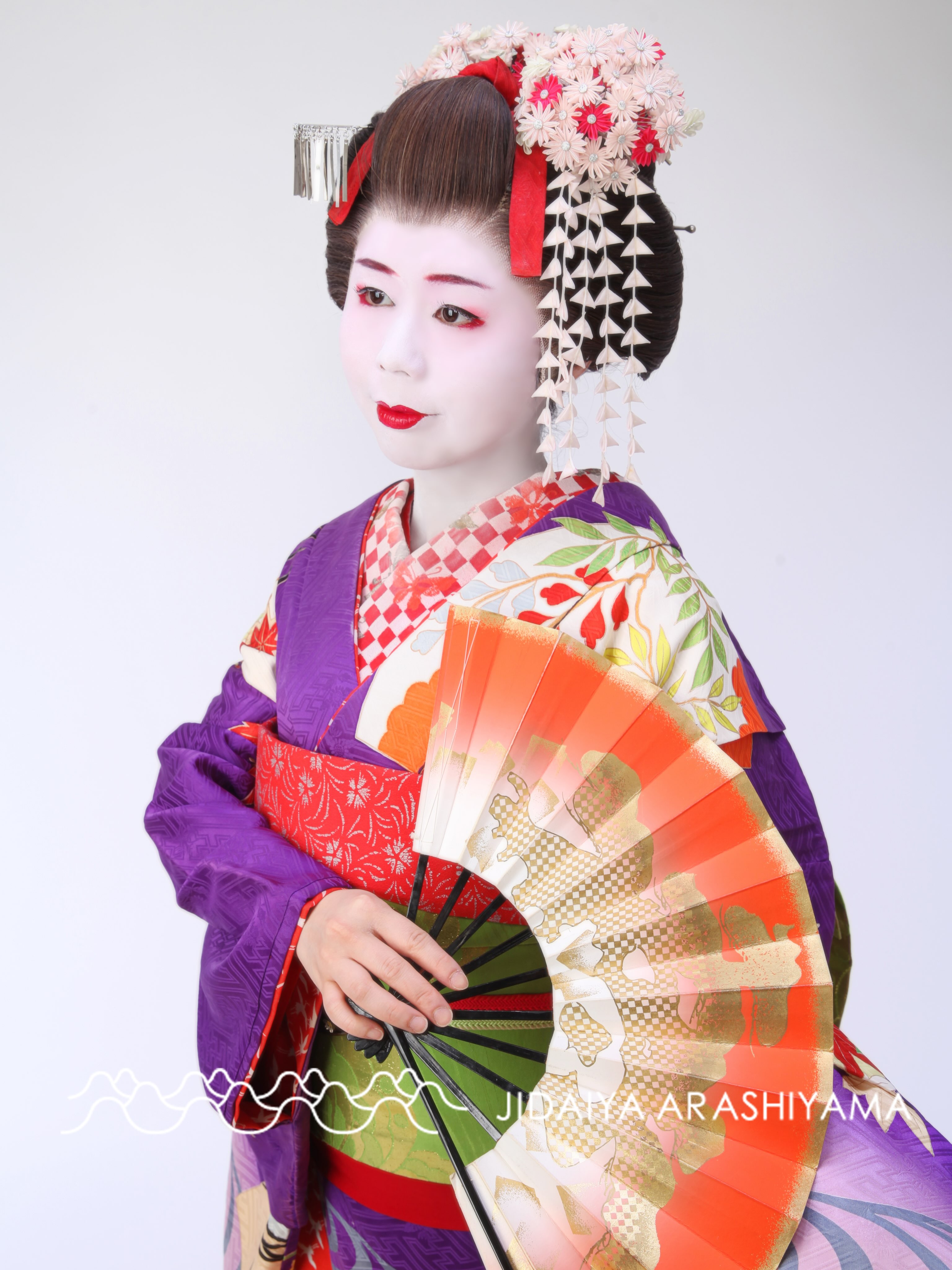節分お化けでの「助六」 日本舞踊家、静紀様のお支度をさせていただき