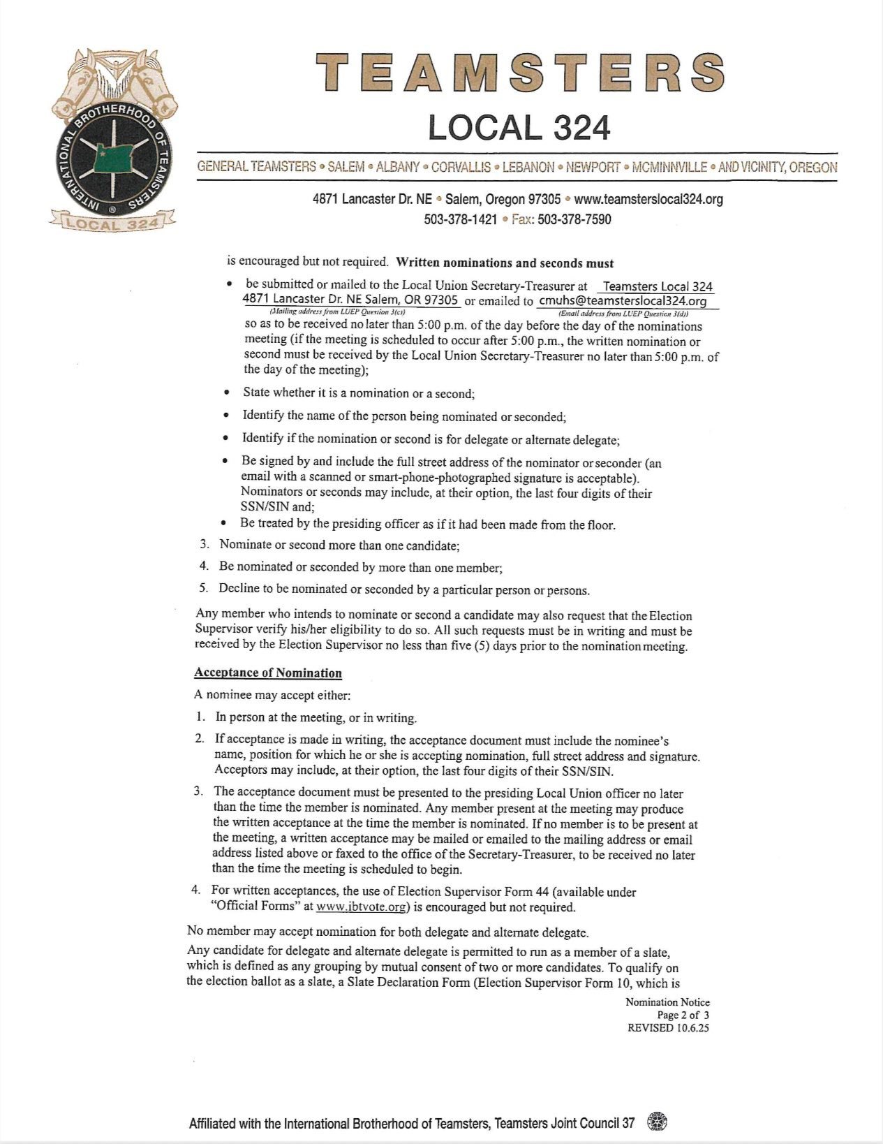 Teamsters Union Local 324 | Salem OR