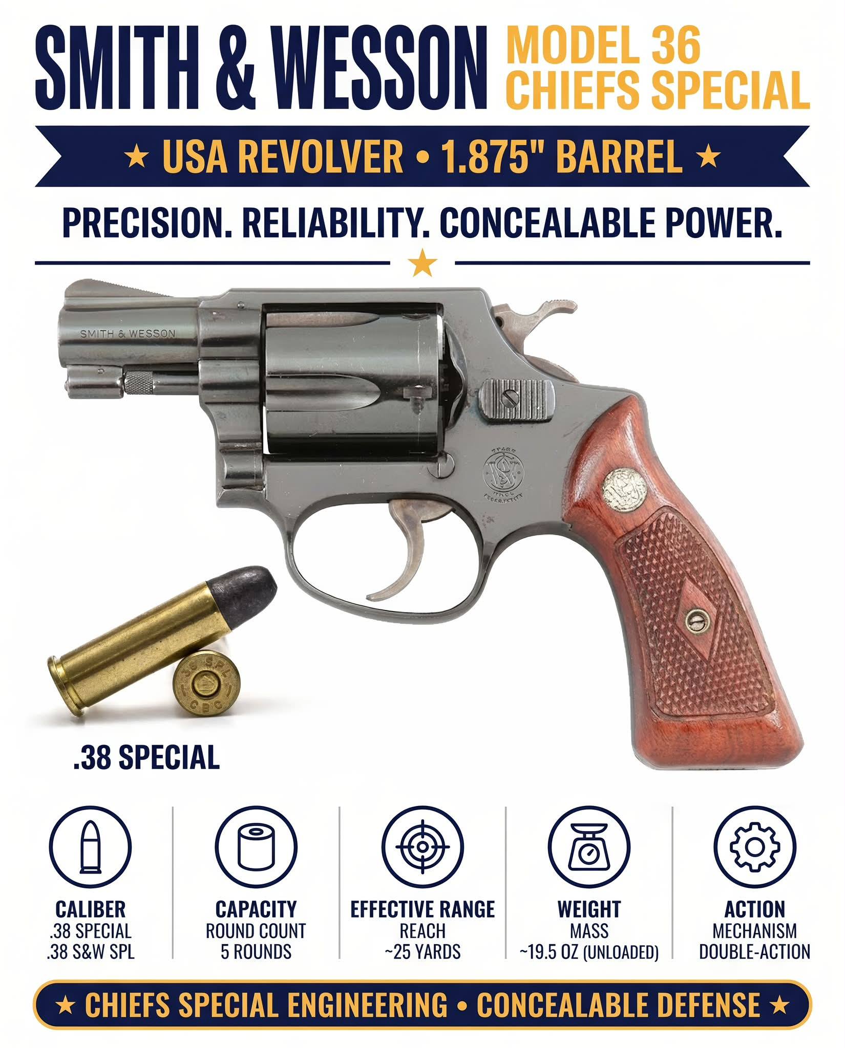 NEW CHIEFS SPECIAL リボルバー Upgrading to a 21st century revolver with a new S&W Model 36