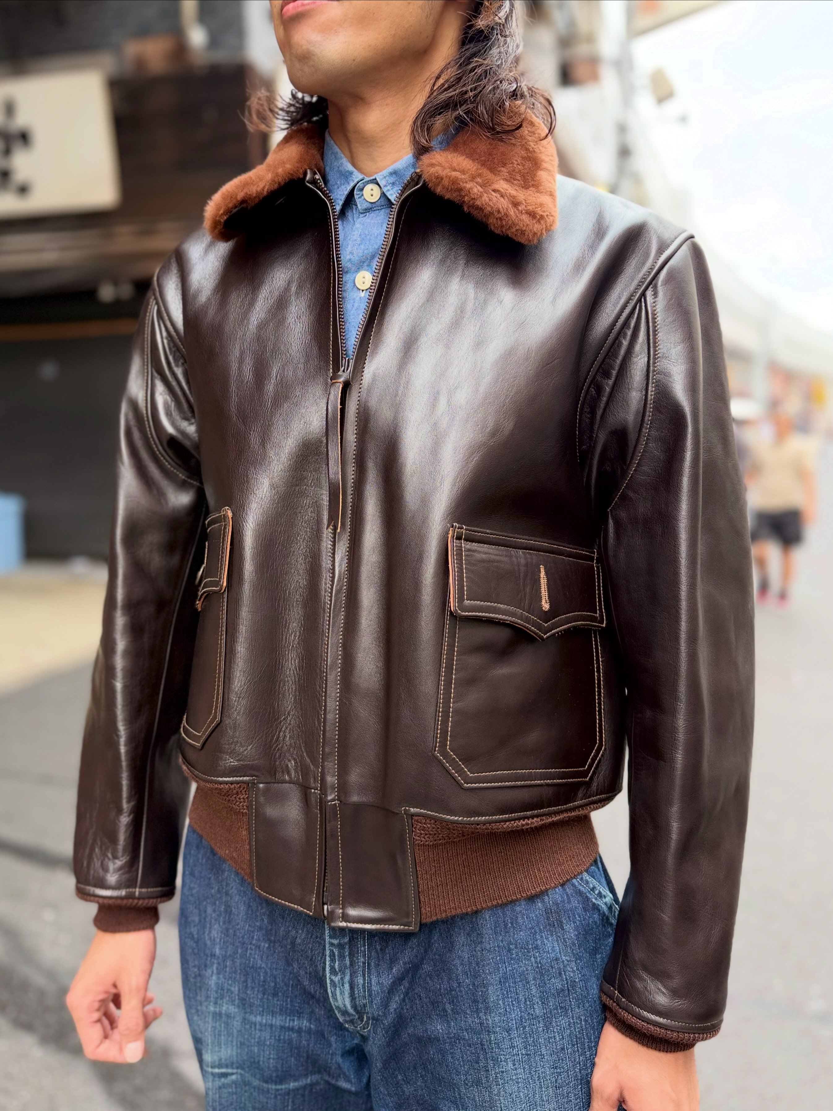BUZZ RICKSON'S Type AN-J-3A BUZZ RICKSON CO. INC. - HORSEHIDE