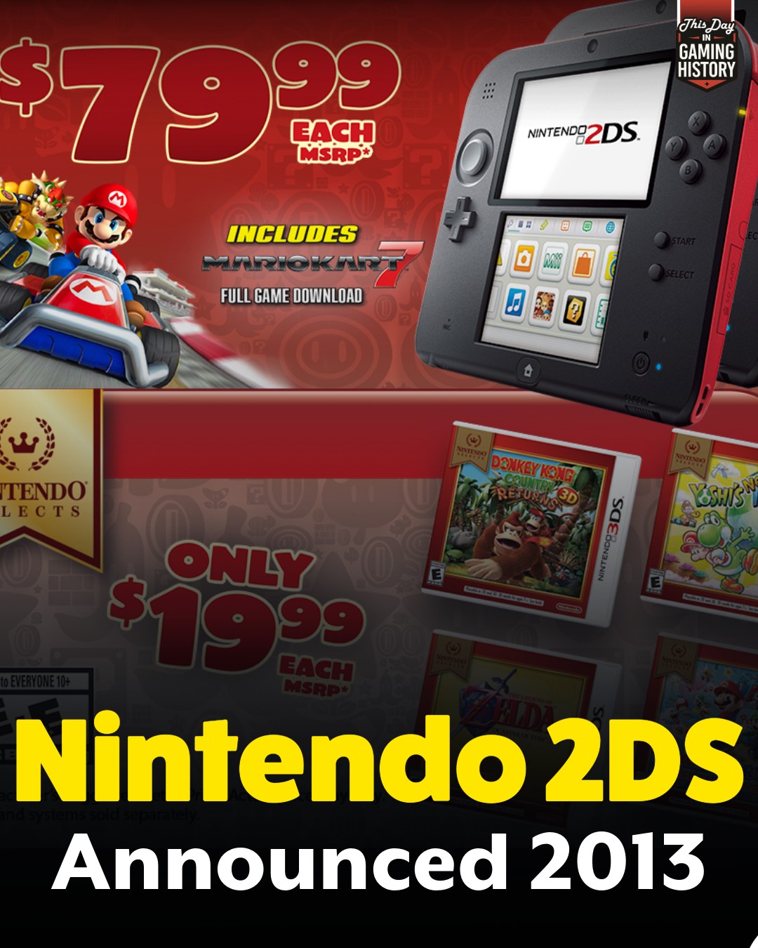 This - Nintendo Unveils the 2DS | 13 Years Ago Nintendo announced