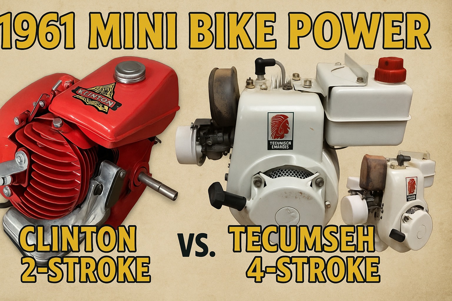 All - 1961 Mini Bike Power: Clinton 2-Stroke vs. Tecumseh 4-Stroke In ...