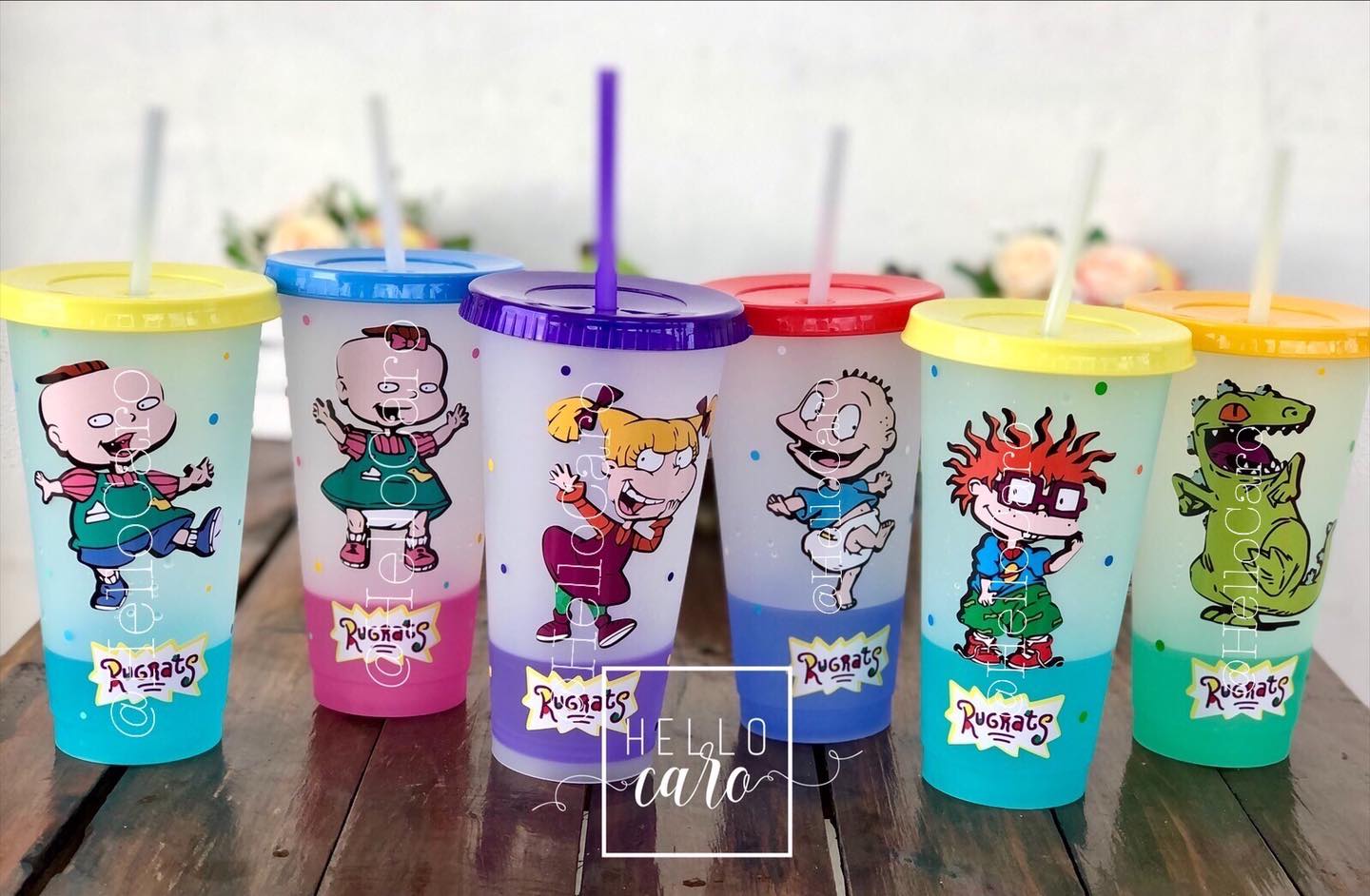 Hello Caro - Vasos Mágicos de Rugrats 🌈 Cambian de color... | Facebook