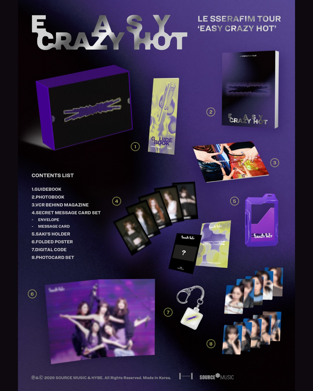 LE SSERAFIM カズハ　Invitationと POPUPセット Experience the fiery finale of LE SSERAFIM's EASY CRAZY HOT Encore
