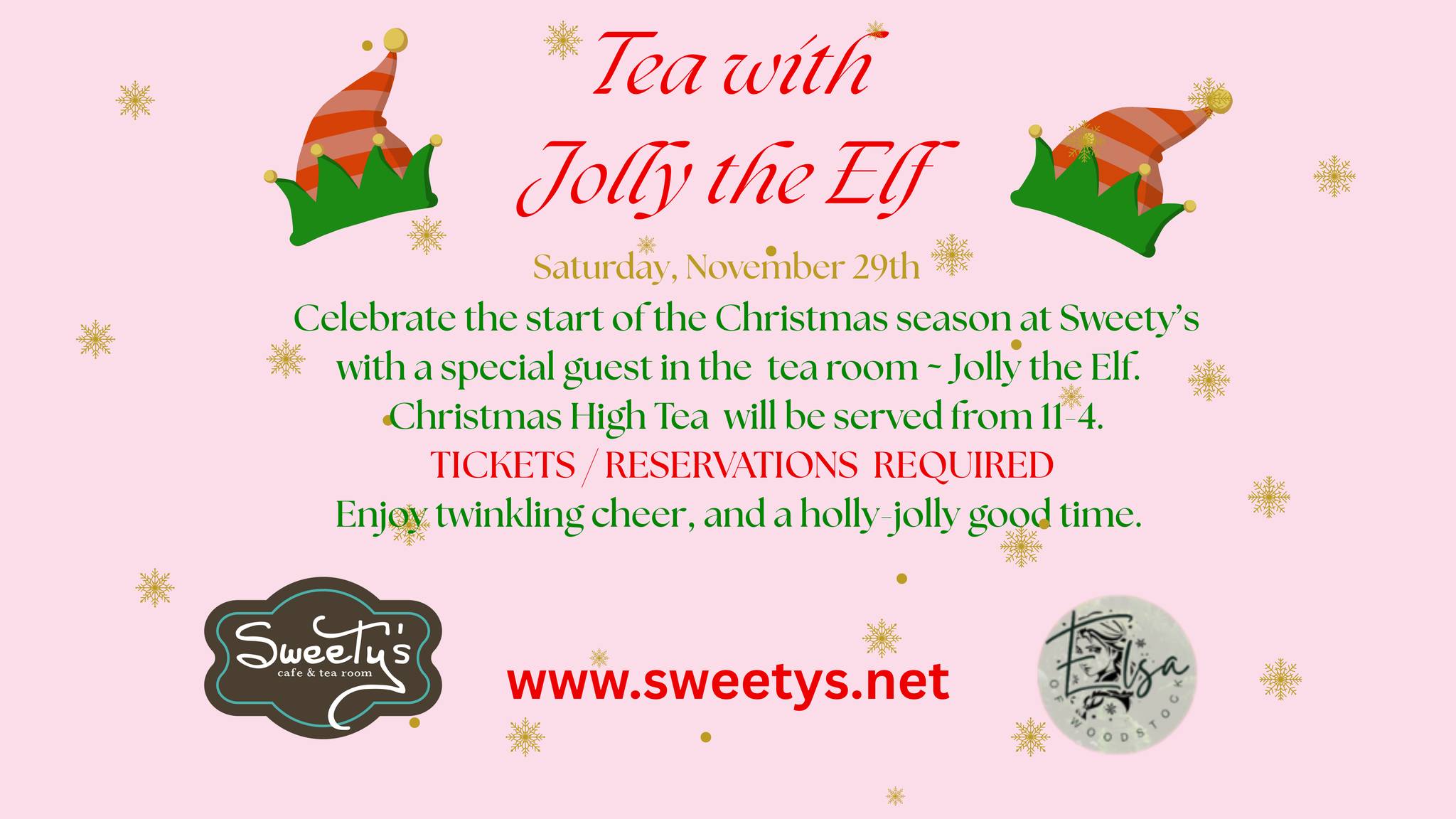 🎄 Tea with Jolly the Elf –... - Sweety’s Cafe & Tea Room | Facebook