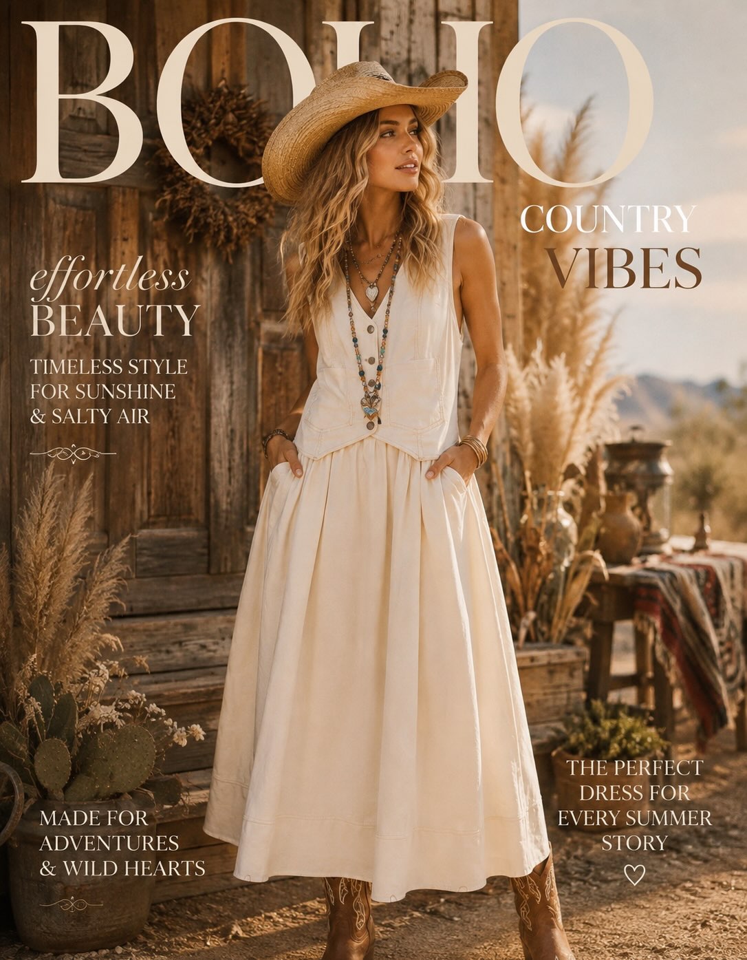 Boho country style for effortless fall fashion