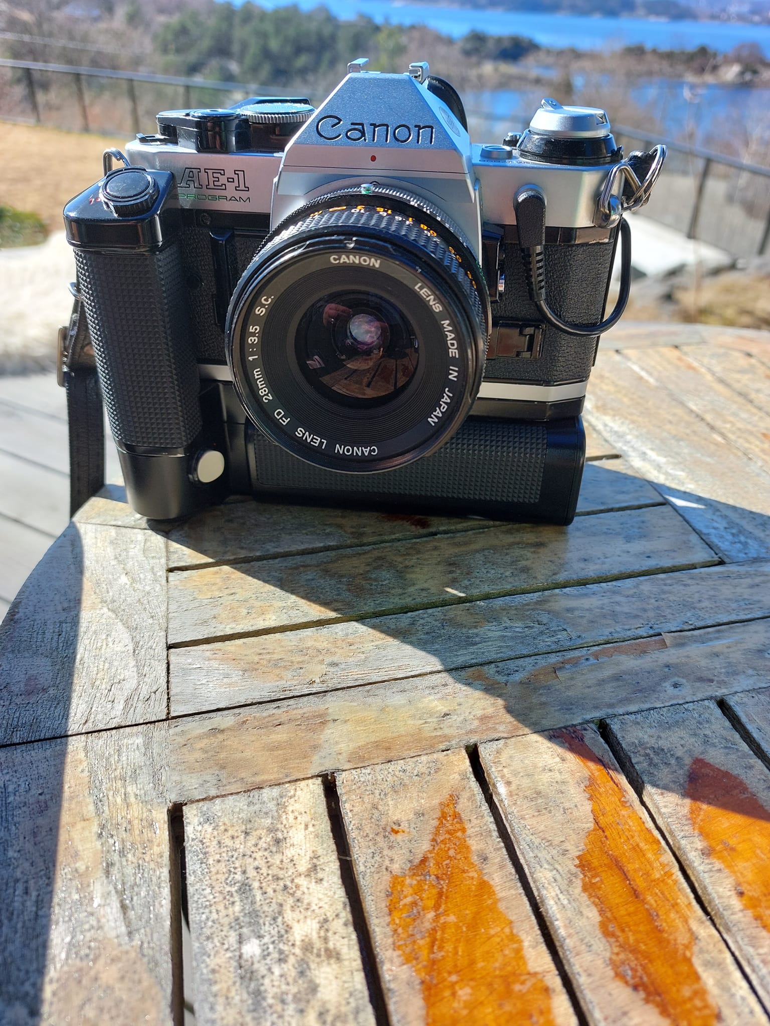 My Canon A1 with Motor Drive and Date Back attached