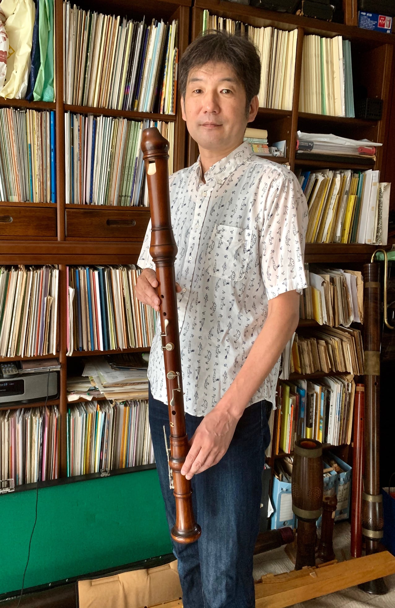 竹山木管楽器に注文していたバスリコーダーが完成しました！直吹きの直