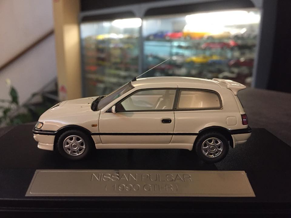 1/43 Hi-Story. 1990 Nissan Pulsar GTI-R. Pale grey. $125.00.