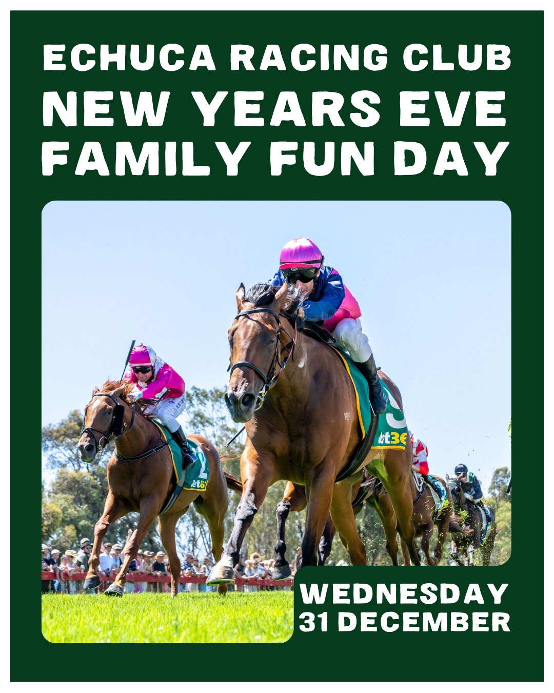 🎉 New Year’s Eve Family FUN Day 🎉 📍... - Echuca Racing Club | Facebook