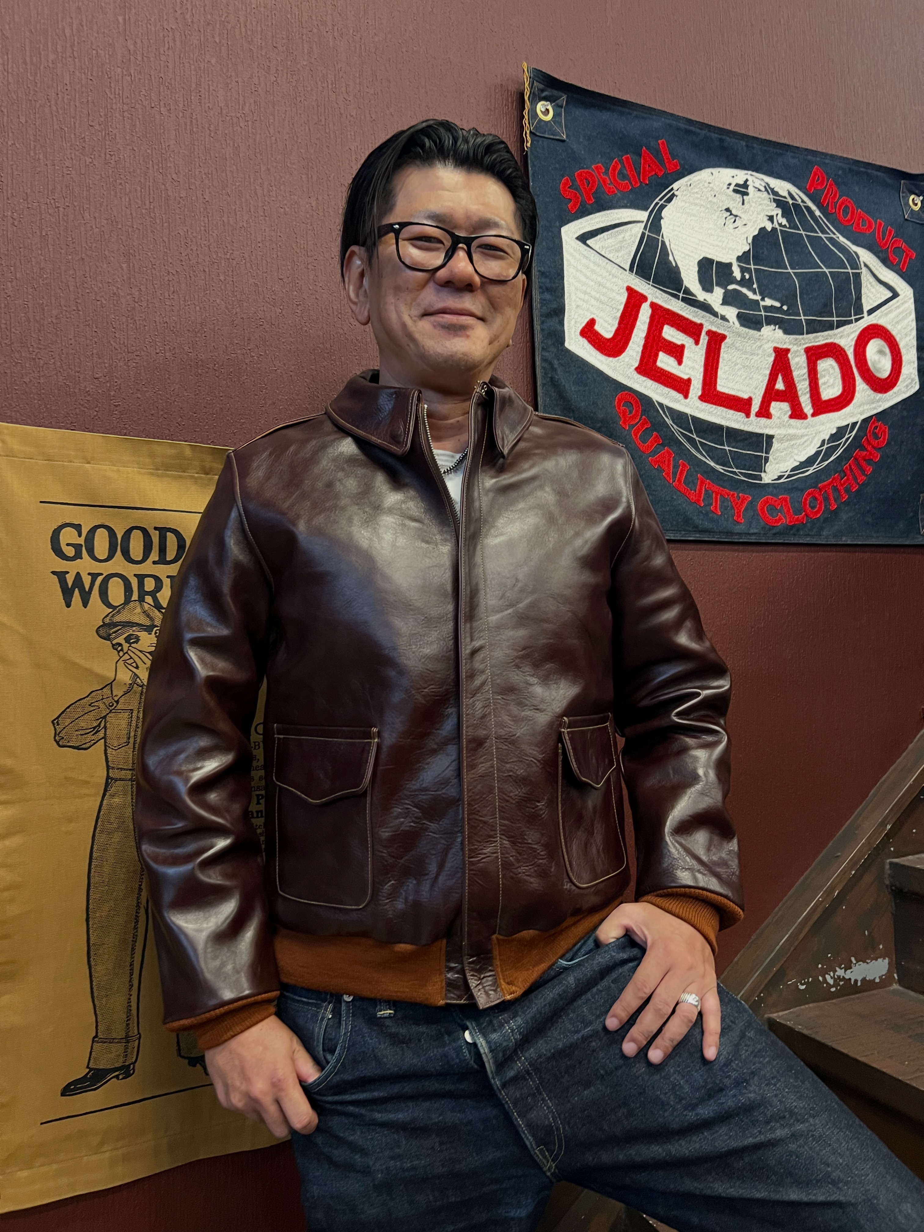 エアロレザー AERO LEATHER レザージャケットHalfbelt STF ハーフ