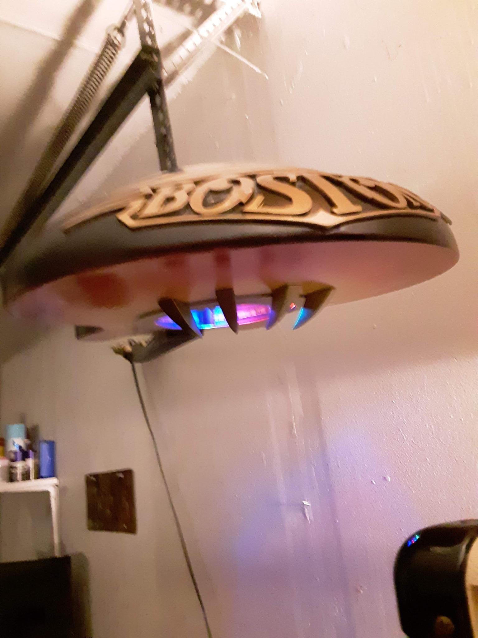 Boston Spaceship Model Built from a Guitar