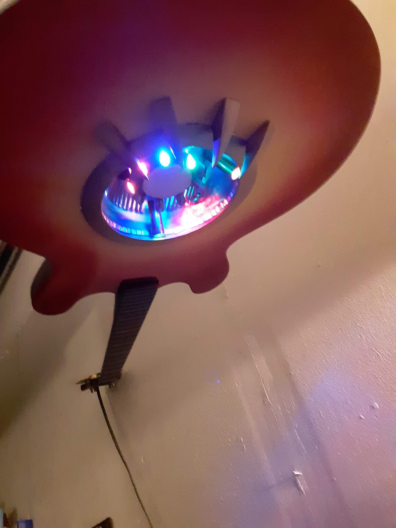 Boston Spaceship Model Built from a Guitar