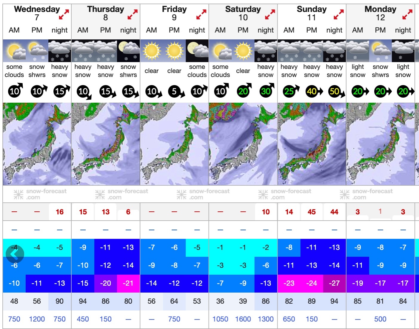 Deep - Incoming POW! ️ Japan’s weather forecast is showing potentially ...