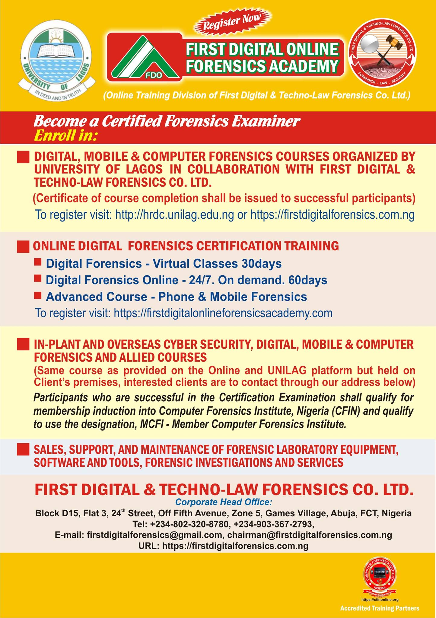 Computer Forensics Institute, Nigeria - CFIN | Abuja