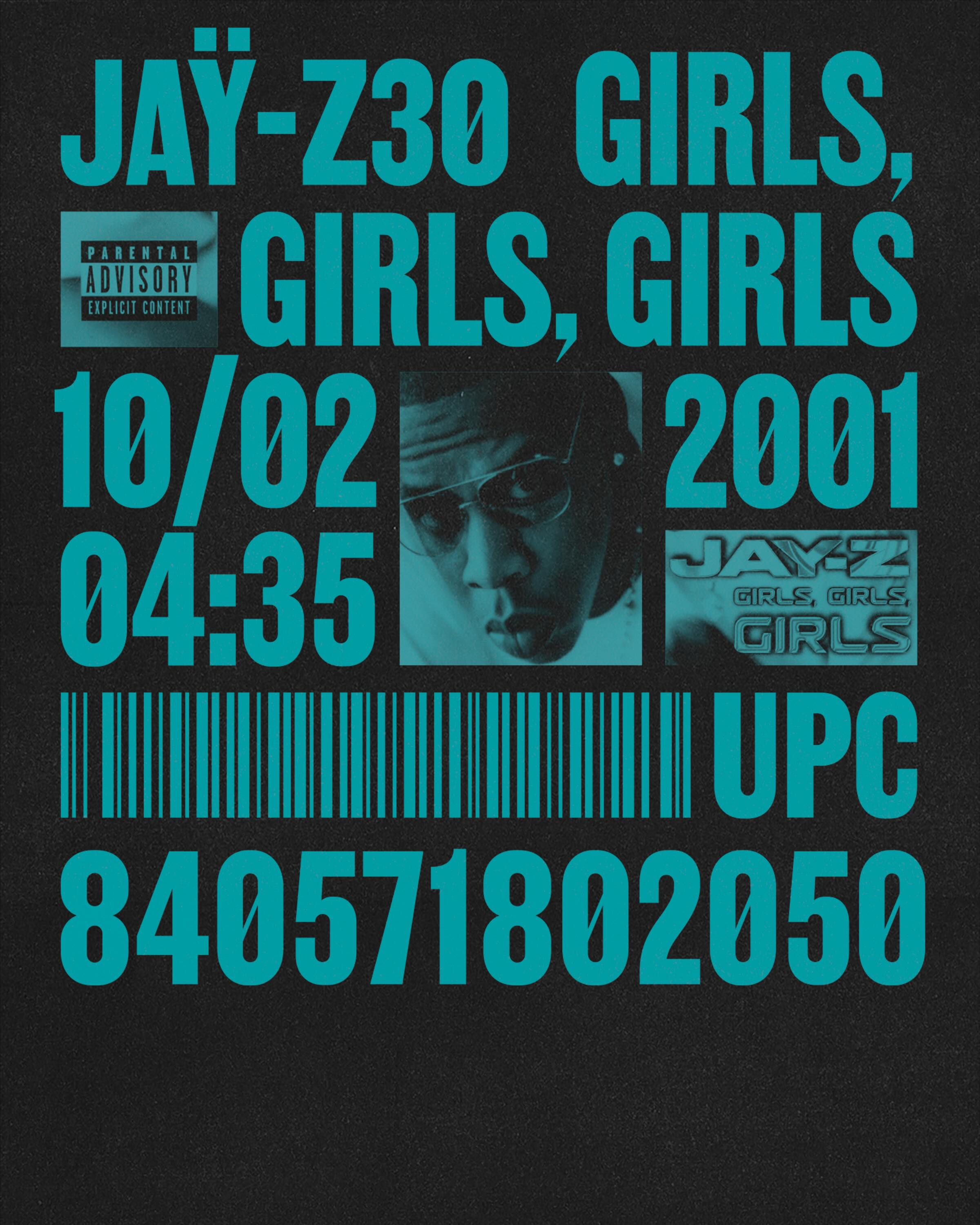 即完売！JAY-Z / Girls, Girls, Girlsネタ！ JAŸ-Z “Girls, Girls, Girls”