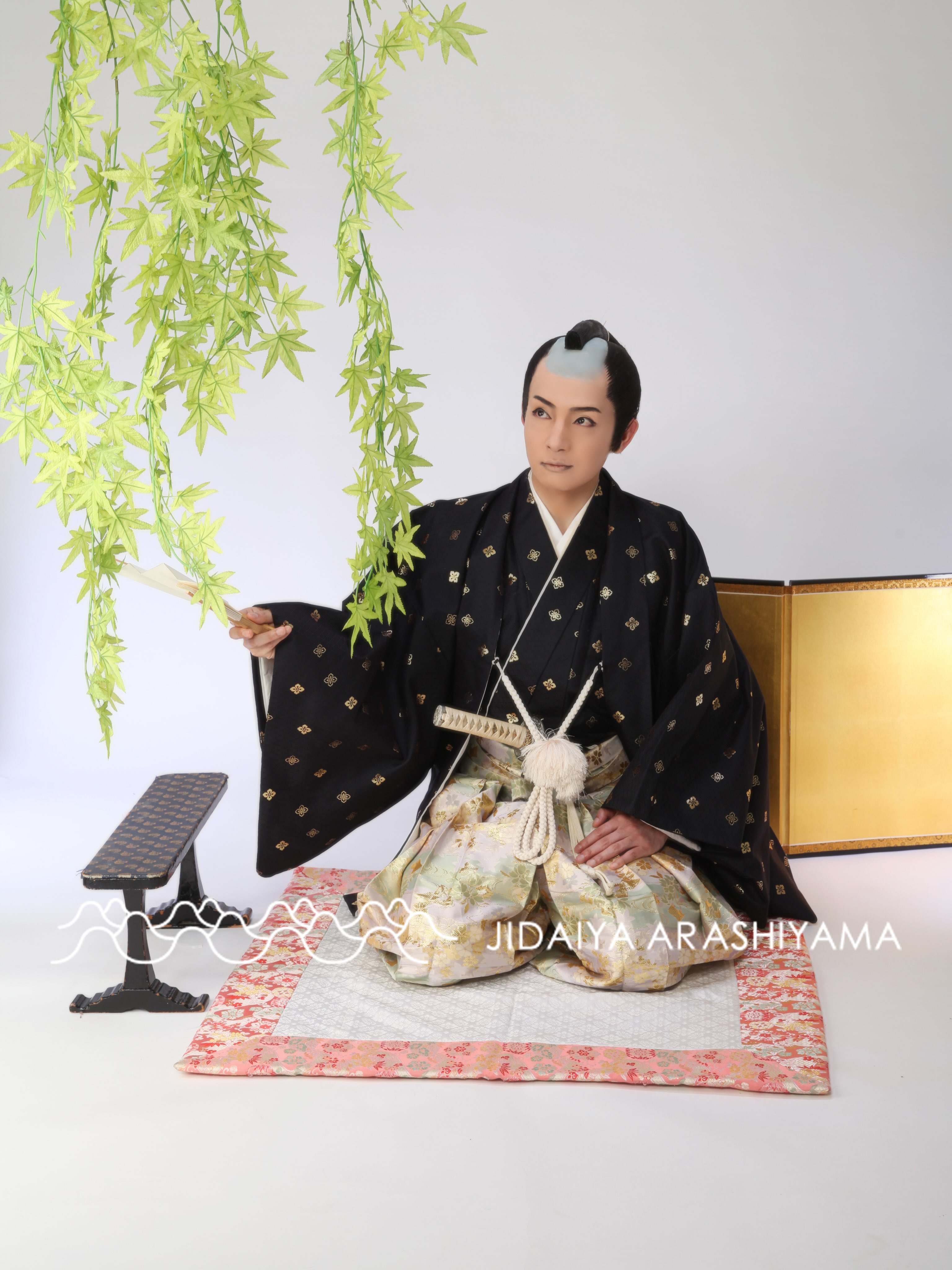 節分お化けでの「助六」 日本舞踊家、静紀様のお支度をさせていただき