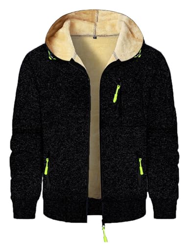 Sweat Homme Polaire Zippé Avec Capuche - Manches Longues, Poches - Décontracté, Quotidien - Tous Les Jours