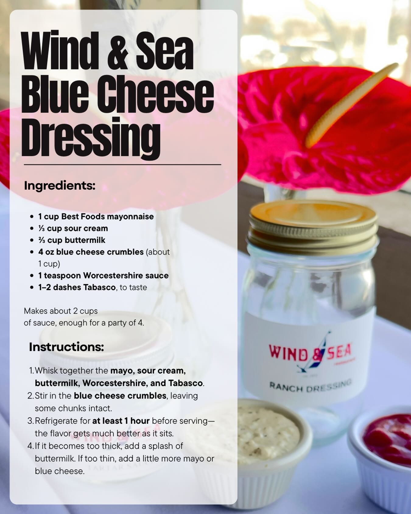 how to thin out blue cheese dressing of the kindness of our hearts, we're sharing another Wind & Sea favorite. 💙🌊 Here's our beloved recipe enjoy on salads, wings, fries… whatever your heart desires Sitewide Blmnix Fit & Flare Quantity:4