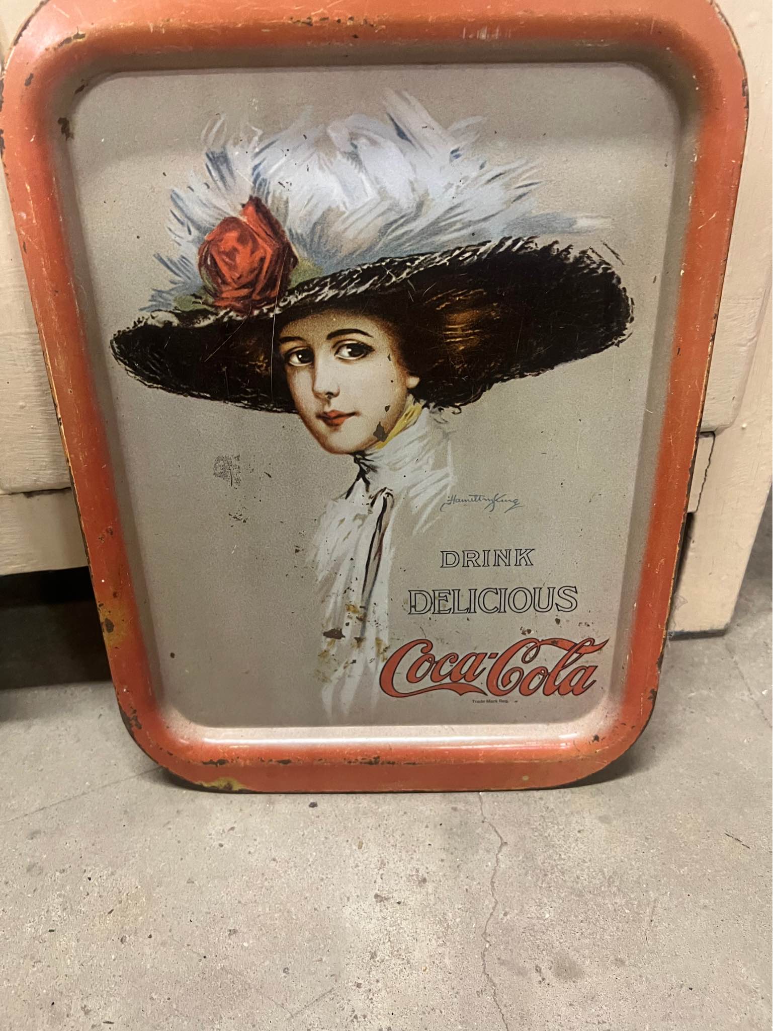 Coca Cola tray vintage pu Campbell or Dexter