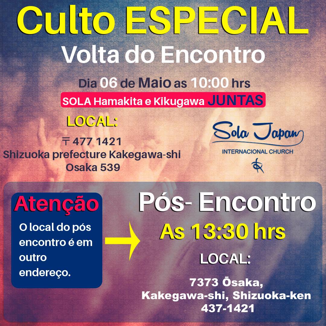 SOLA JAPAN - LINK DO CULTO:...