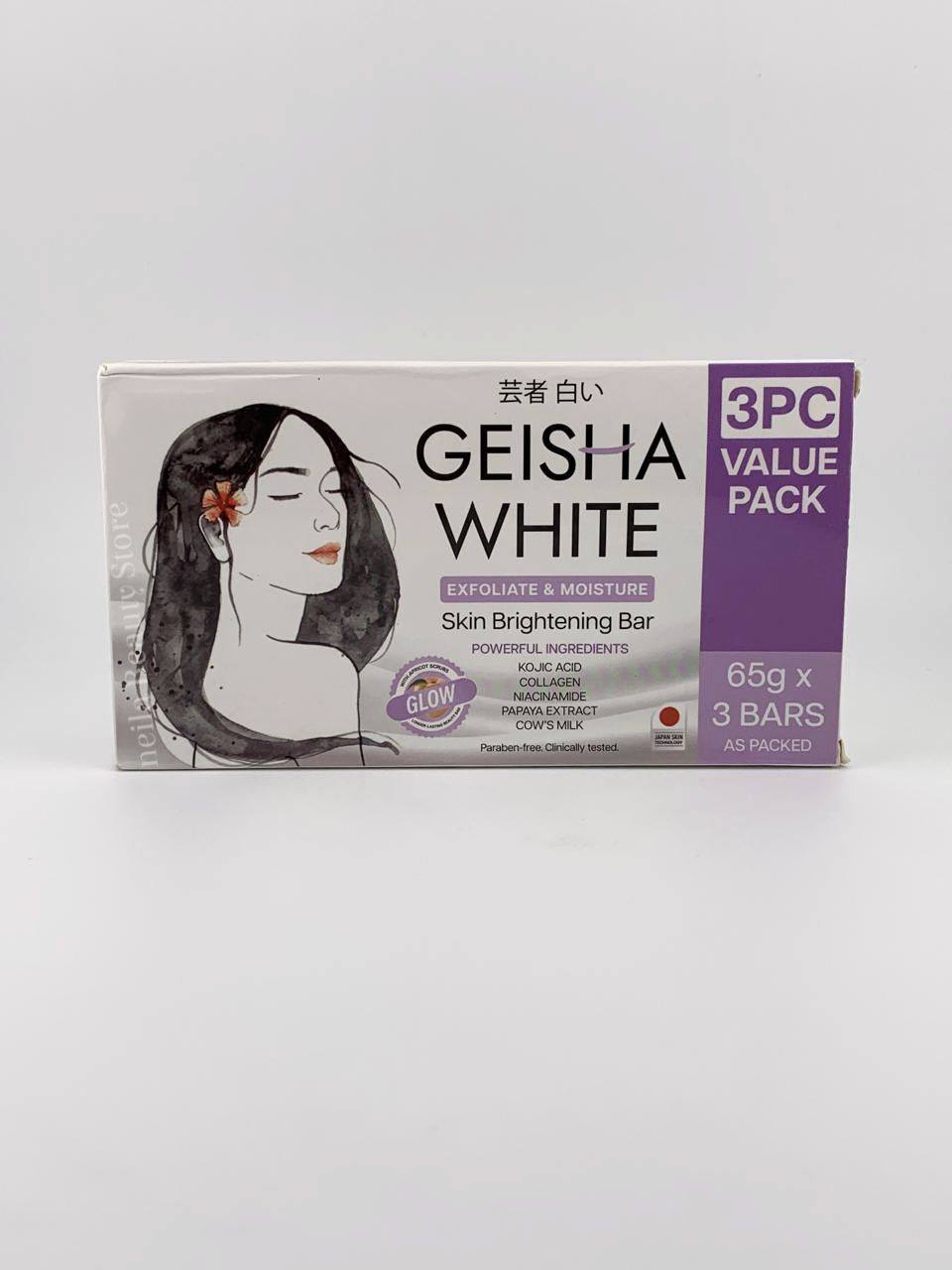 geisha glutathione collagen review White Exfoliate & moisture skin brightening bar. POWERFUL INGREDIENTS •KOJIC ACID •COLLAGEN •NIACINAMIDE •PAPAYA EXTRACT •COW'S MILK Paraben-free, Clinically tested. Geisha White Glow Exfoliate & Moisture Kojic Bar Clinically Proven It helps to minimize BPC-157 Joint Peptide Soothing Kirei Gluta Flavor:Grapes