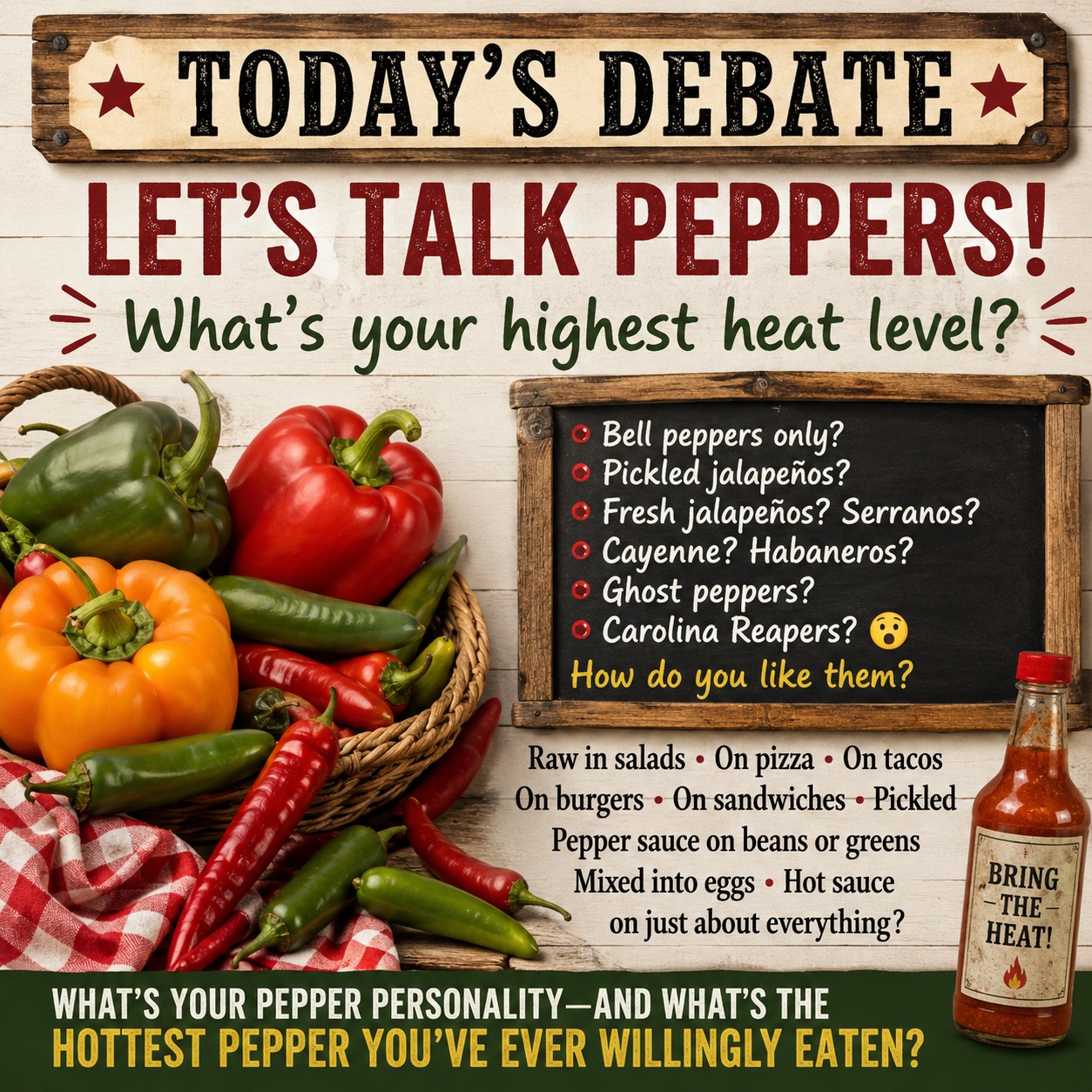 Let s settle this red peppers or green peppers which are  
